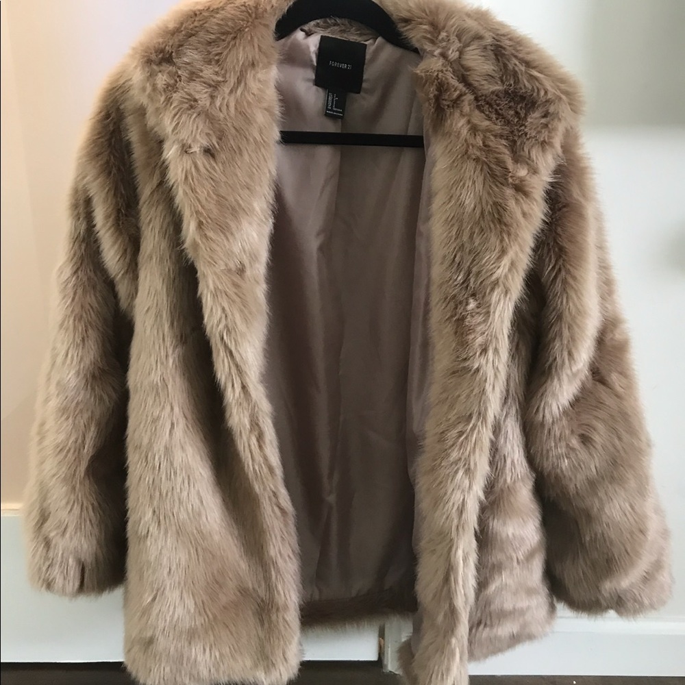 Soft luxurious faux fur coat